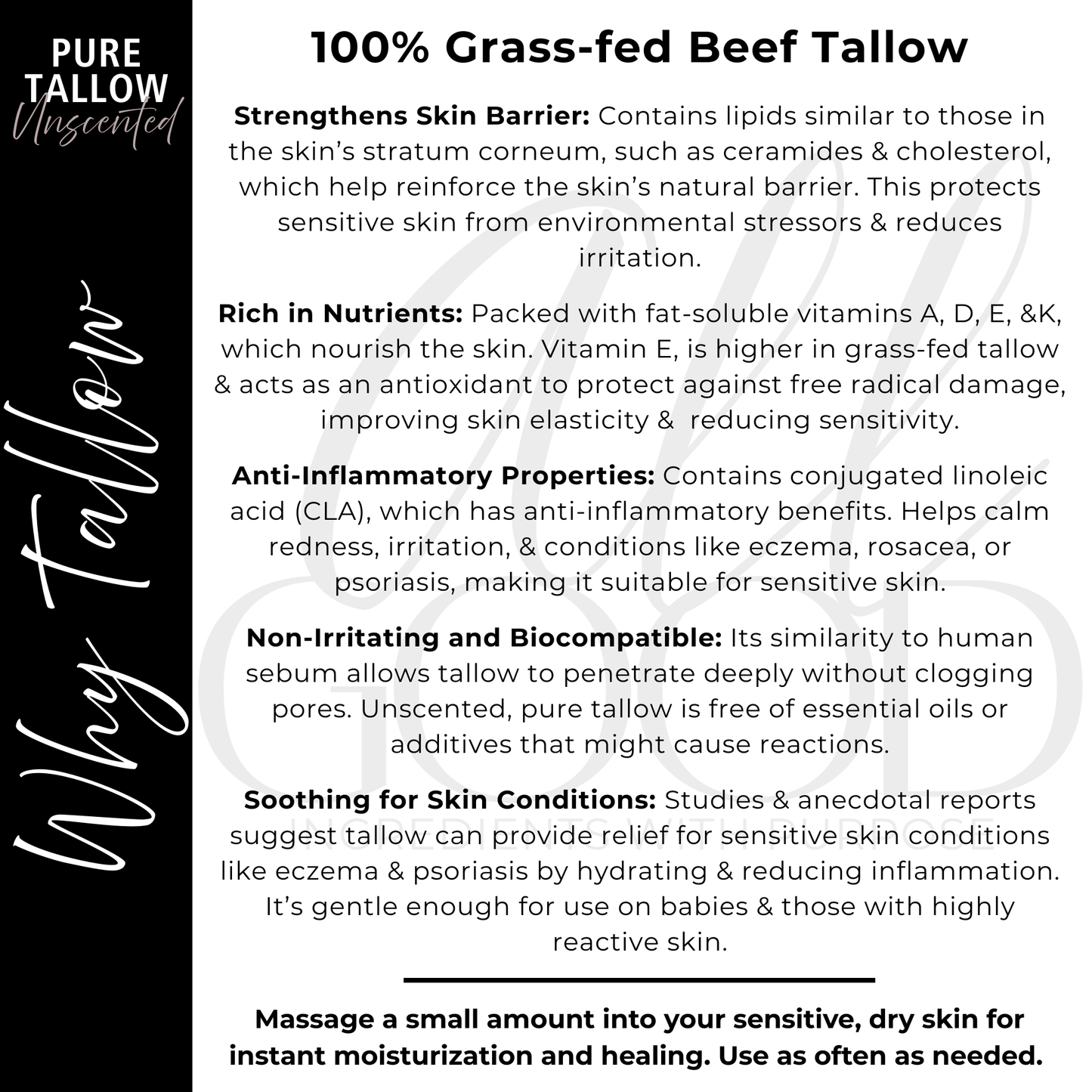 Grass fed Beef Tallow