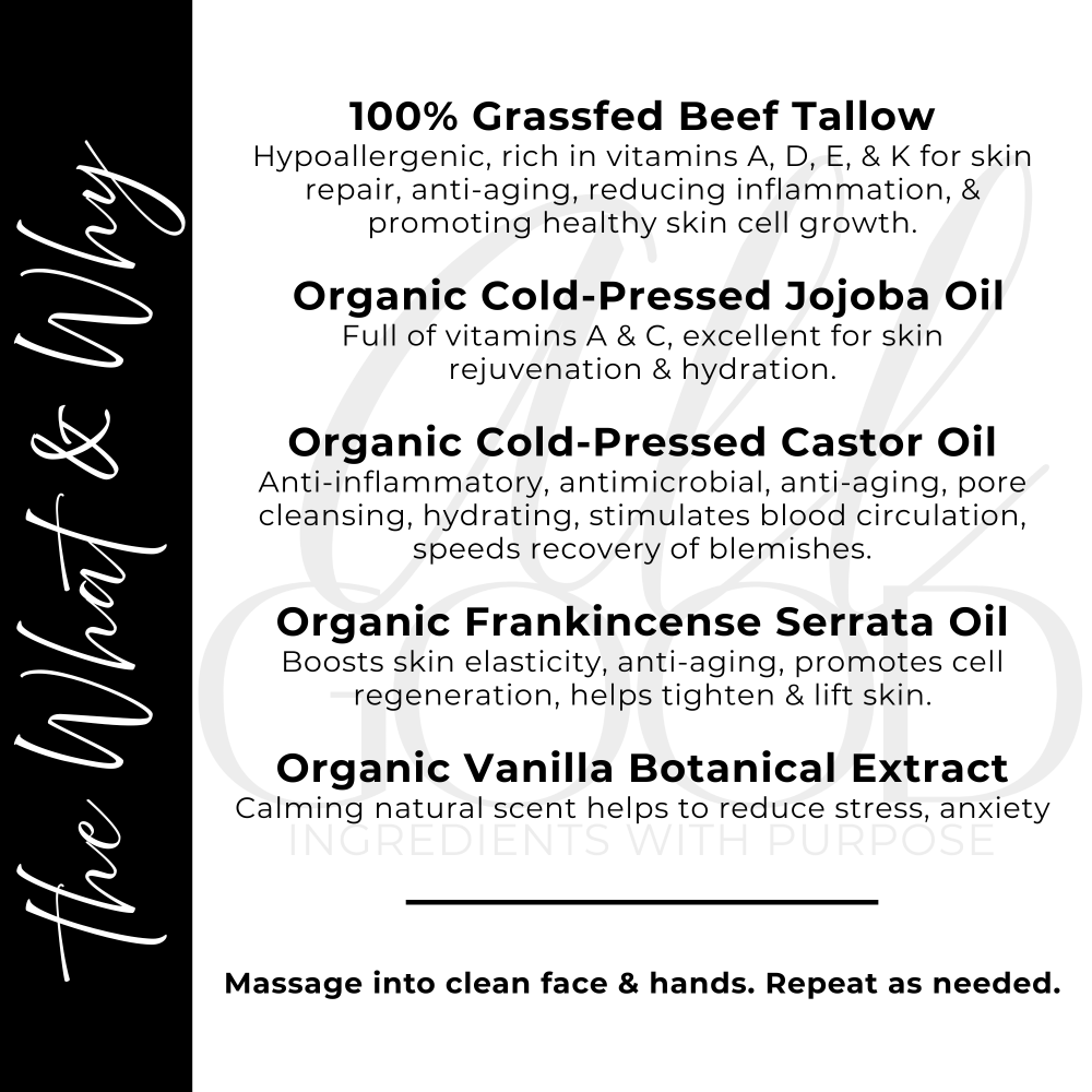 What and Why All Good Talllow Face Balm Vanilla