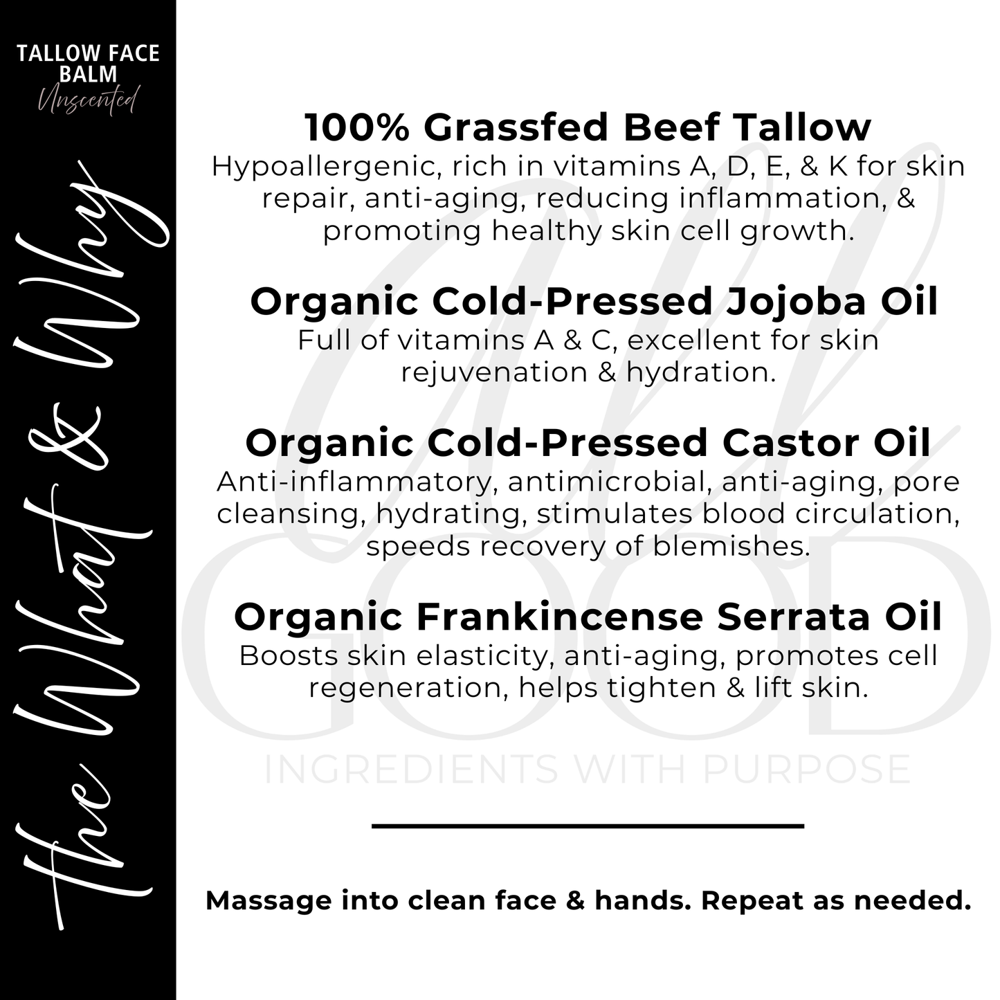 Tallow Face Balm - Unscented