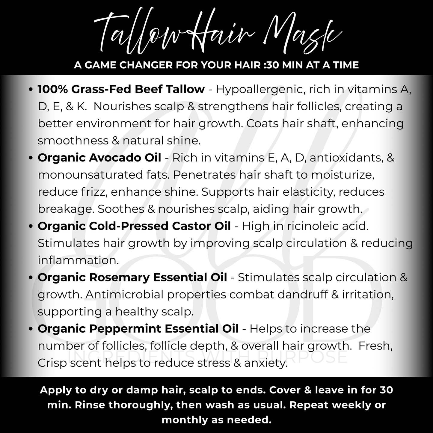 Deep Conditioning Tallow Hair Mask